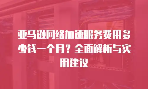 亚马逊网络加速服务费用多少钱一个月？全面解析与实用建议