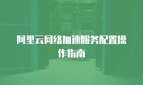 阿里云网络加速服务配置操作指南