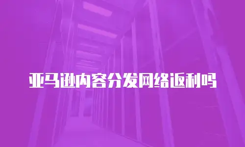 亚马逊内容分发网络返利吗