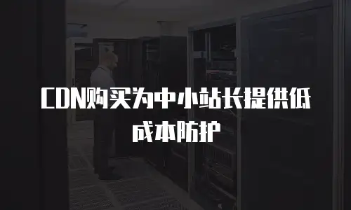 CDN购买为中小站长提供低成本防护