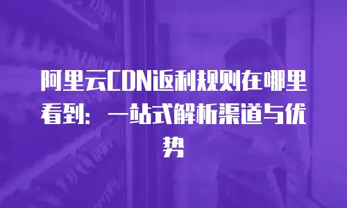 阿里云CDN返利规则在哪里看到：一站式解析渠道与优势