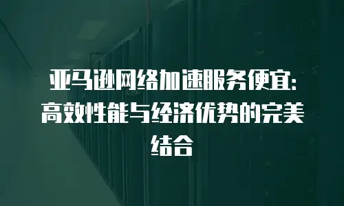 亚马逊网络加速服务便宜：高效性能与经济优势的完美结合
