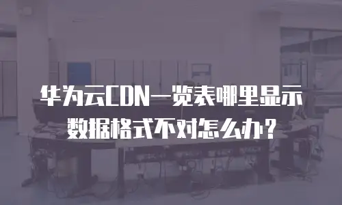 华为云CDN一览表哪里显示数据格式不对怎么办？