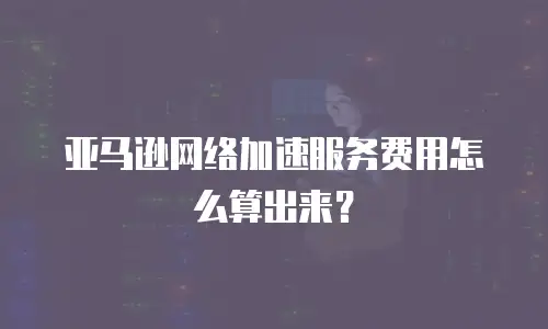 亚马逊网络加速服务费用怎么算出来？
