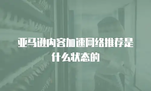 亚马逊内容加速网络推荐是什么状态的