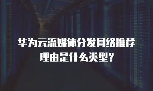 华为云流媒体分发网络推荐理由是什么类型？