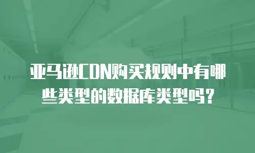 亚马逊CDN购买规则中有哪些类型的数据库类型吗？