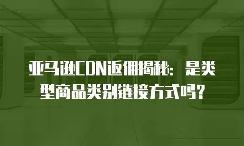 亚马逊CDN返佣揭秘：是类型商品类别链接方式吗？