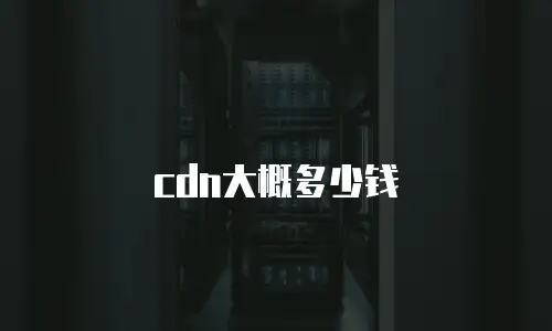 cdn大概多少钱