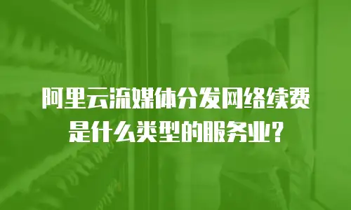 阿里云流媒体分发网络续费是什么类型的服务业？