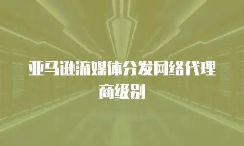 亚马逊流媒体分发网络代理商级别