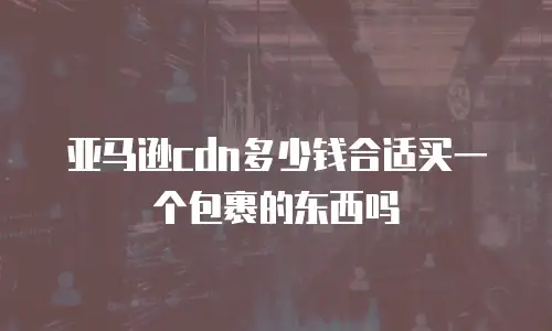 亚马逊cdn多少钱合适买一个包裹的东西吗
