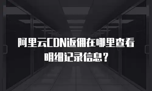 阿里云CDN返佣在哪里查看明细记录信息？