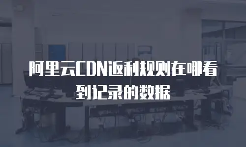 阿里云CDN返利规则在哪看到记录的数据