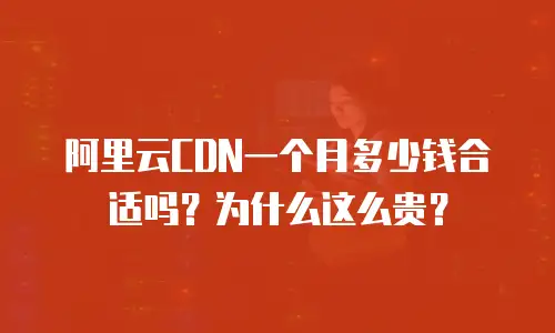 阿里云CDN一个月多少钱合适吗？为什么这么贵？