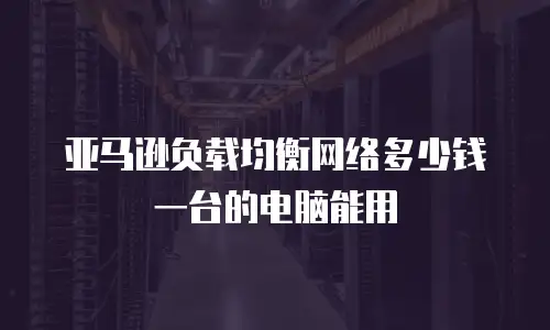 亚马逊负载均衡网络多少钱一台的电脑能用