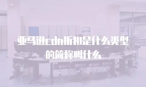 亚马逊cdn折扣是什么类型的简称叫什么
