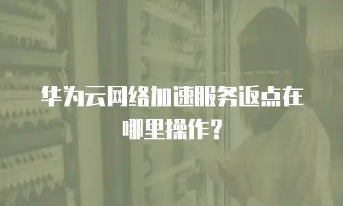 华为云网络加速服务返点在哪里操作？