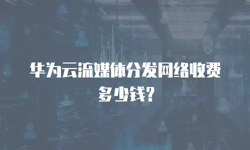 华为云流媒体分发网络收费多少钱？