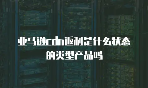 亚马逊cdn返利是什么状态的类型产品吗