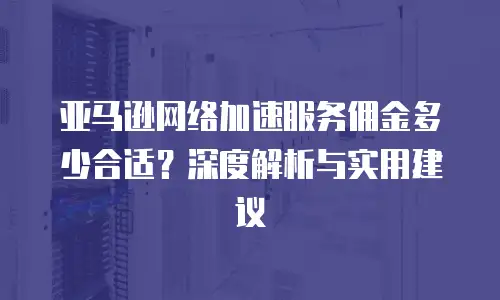 亚马逊网络加速服务佣金多少合适？深度解析与实用建议