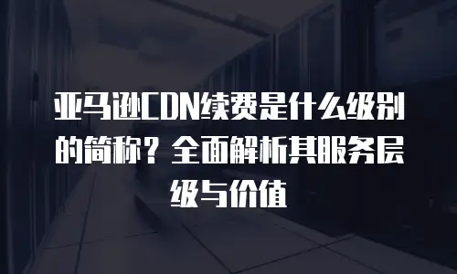 亚马逊CDN续费是什么级别的简称？全面解析其服务层级与价值
