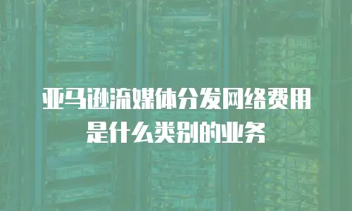 亚马逊流媒体分发网络费用是什么类别的业务