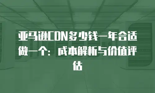 亚马逊CDN多少钱一年合适做一个：成本解析与价值评估