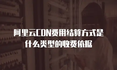 阿里云CDN费用结算方式是什么类型的收费依据