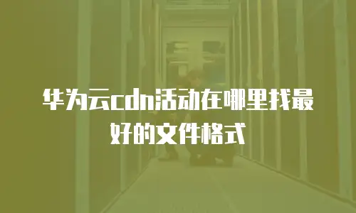 华为云cdn活动在哪里找最好的文件格式