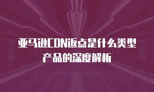 亚马逊CDN返点是什么类型产品的深度解析