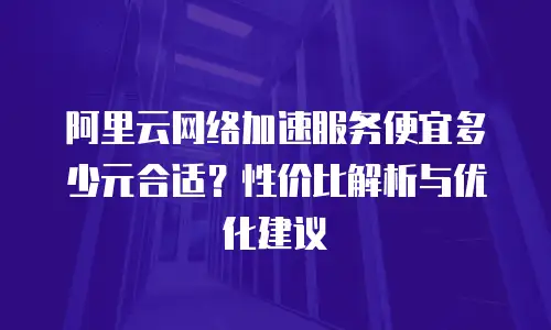 阿里云网络加速服务便宜多少元合适？性价比解析与优化建议