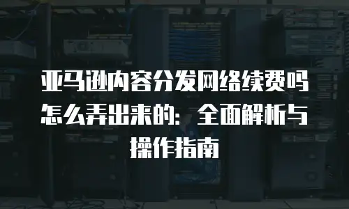 亚马逊内容分发网络续费吗怎么弄出来的：全面解析与操作指南
