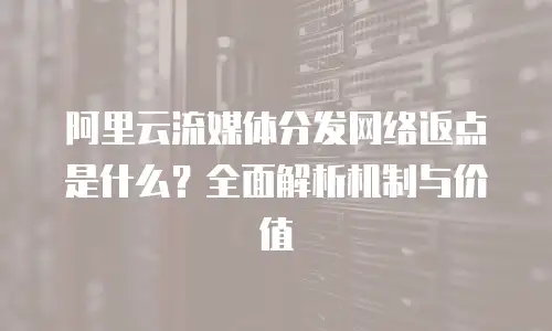 阿里云流媒体分发网络返点是什么？全面解析机制与价值