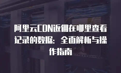 阿里云CDN返佣在哪里查看记录的数据：全面解析与操作指南