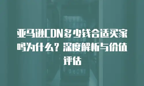 亚马逊CDN多少钱合适买家吗为什么？深度解析与价值评估