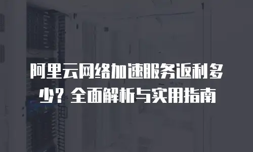 阿里云网络加速服务返利多少？全面解析与实用指南