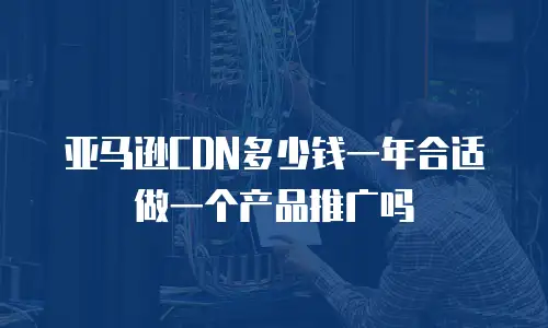 亚马逊CDN多少钱一年合适做一个产品推广吗
