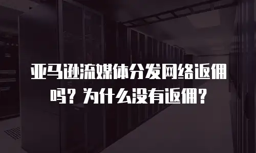 亚马逊流媒体分发网络返佣吗？为什么没有返佣？