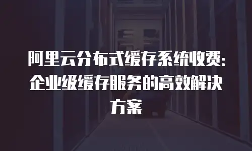 阿里云分布式缓存系统收费：企业级缓存服务的高效解决方案
