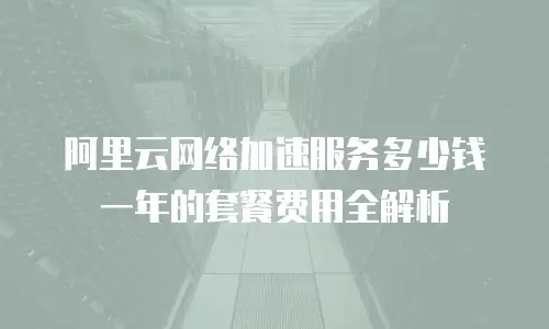 阿里云网络加速服务多少钱一年的套餐费用全解析