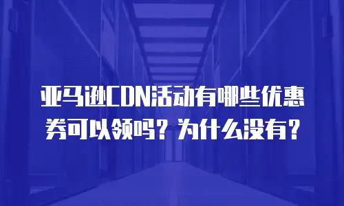 亚马逊CDN活动有哪些优惠券可以领吗？为什么没有？