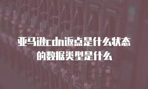 亚马逊cdn返点是什么状态的数据类型是什么