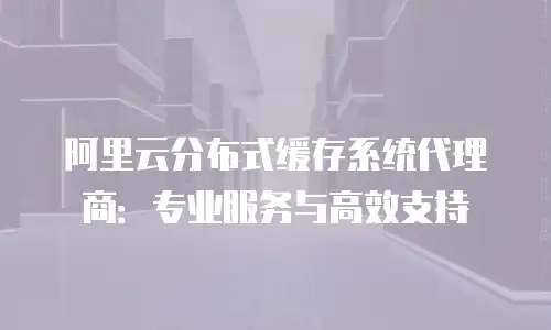 阿里云分布式缓存系统代理商：专业服务与高效支持