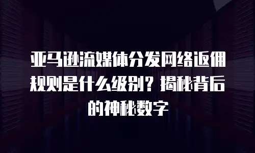亚马逊流媒体分发网络返佣规则是什么级别？揭秘背后的神秘数字