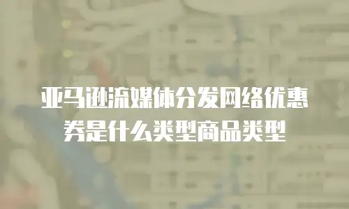 亚马逊流媒体分发网络优惠券是什么类型商品类型
