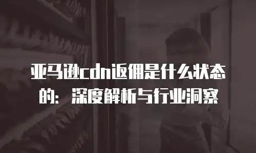 亚马逊cdn返佣是什么状态的：深度解析与行业洞察