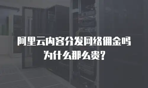 阿里云内容分发网络佣金吗为什么那么贵?