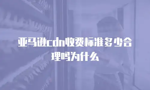 亚马逊cdn收费标准多少合理吗为什么