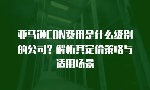 亚马逊CDN费用是什么级别的公司？解析其定价策略与适用场景
